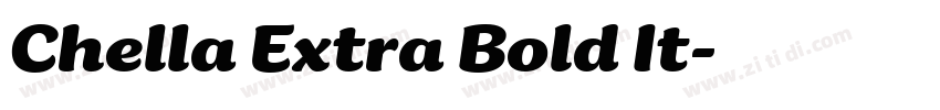 Chella Extra Bold It字体转换